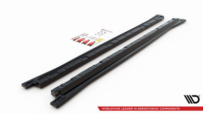 Seitenschweller Ansatz für Volkswagen Tiguan R / R-Line Mk2 Facelift schwarz matt