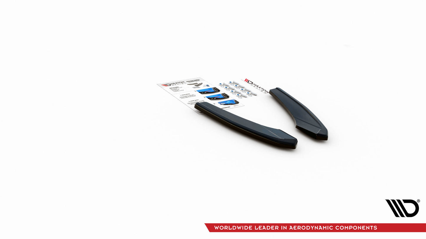 Heck Ansatz Flaps Diffusor für Audi S3 Limousine 8Y schwarz Hochglanz