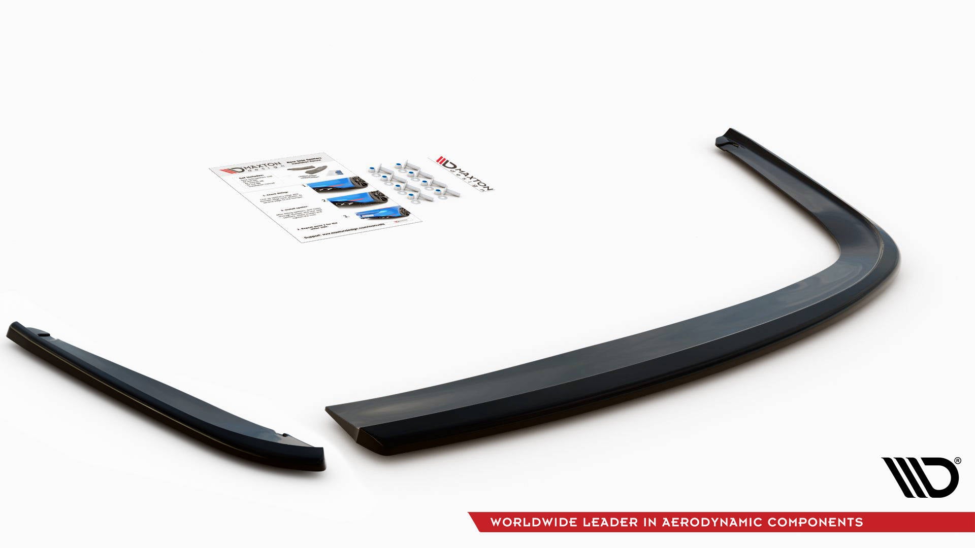 Heck Ansatz Flaps Diffusor V.1 für Seat Leon FR Sportstourer Mk3 Carbon Look