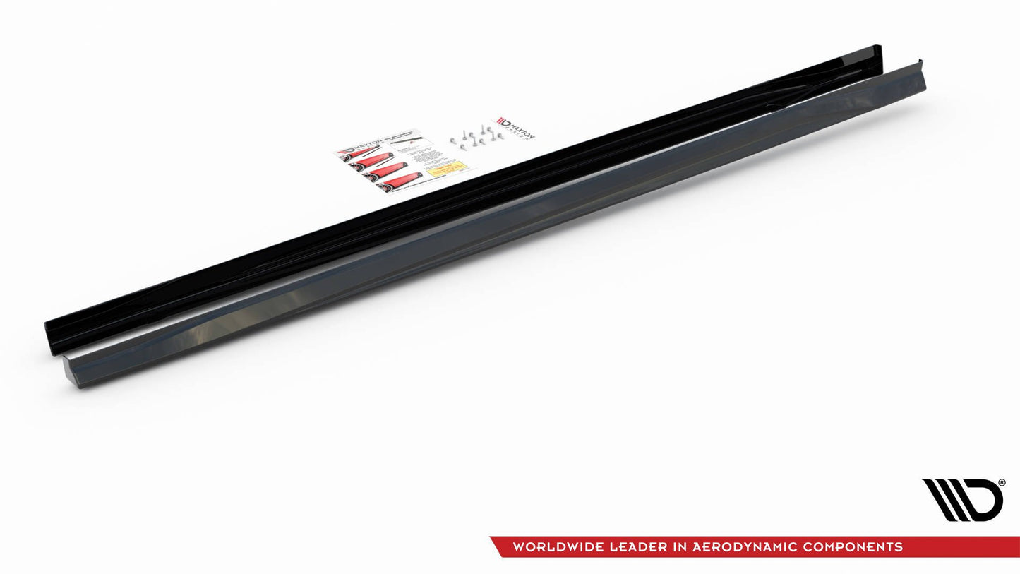 Seitenschweller Ansatz für V.3 für Volkswagen Golf 8 GTI Carbon Look