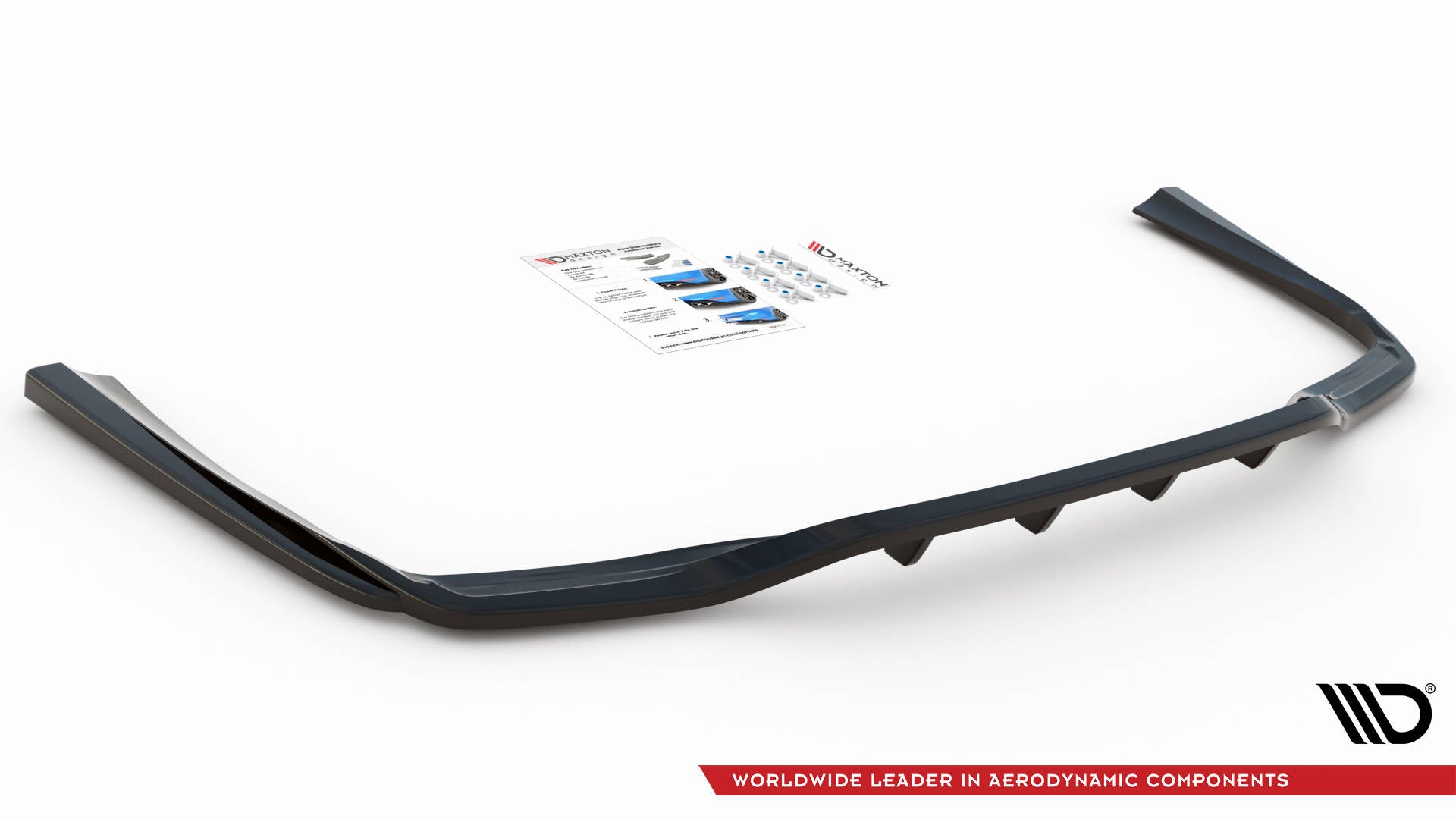 Mittlerer Diffusor Heck Ansatz DTM Look für Mercedes-Benz C W205 schwarz matt
