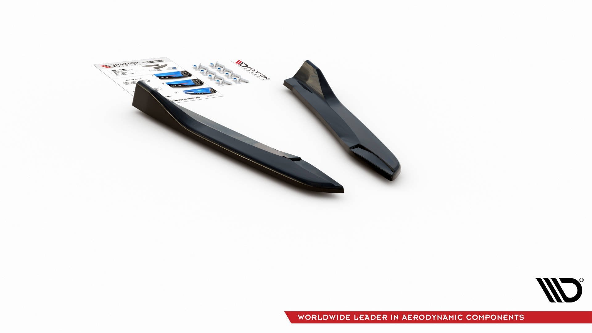 Heck Ansatz Flaps Diffusor V.3 für Seat Leon Cupra Mk3 FL Sportstourer schwarz Hochglanz