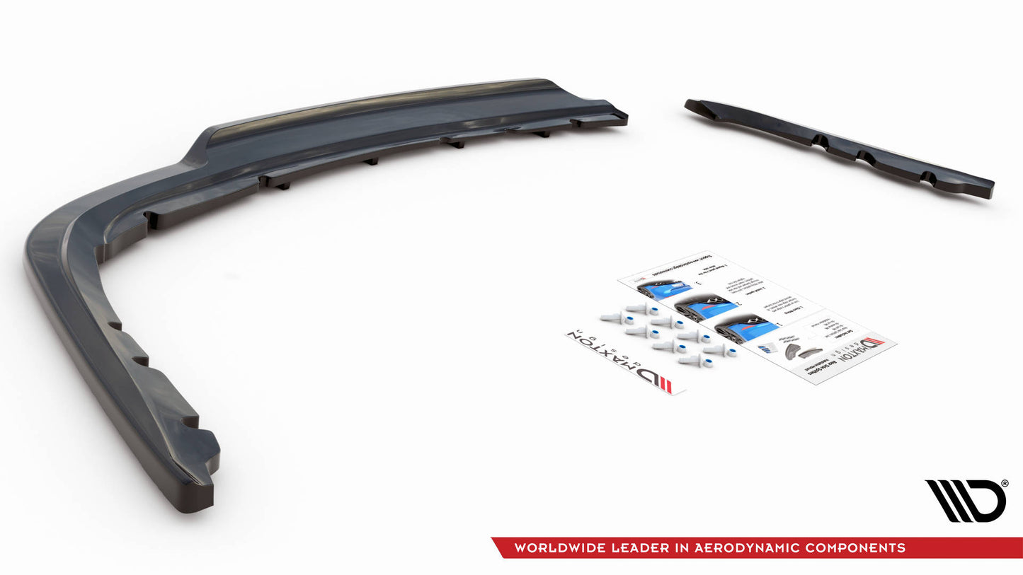 Mittlerer Diffusor Heck Ansatz DTM Look für BMW 3er Limousine E90 schwarz matt