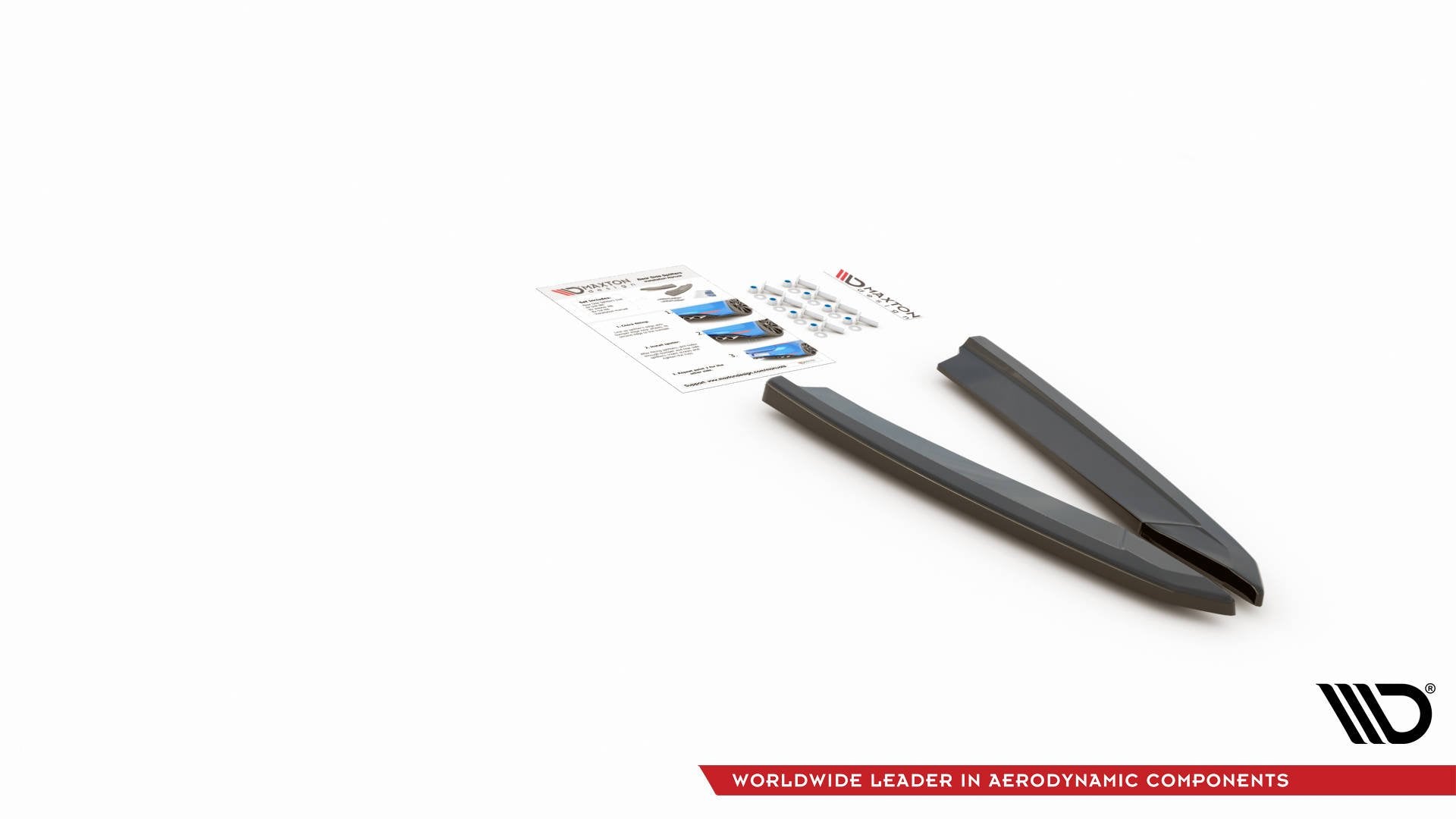 Heck Ansatz Flaps Diffusor V.1 für Skoda Octavia RS Mk4 schwarz Hochglanz
