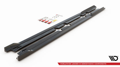 Seitenschweller Ansatz für V.2 für Seat Leon FR Mk4 / Cupra Leon  schwarz matt