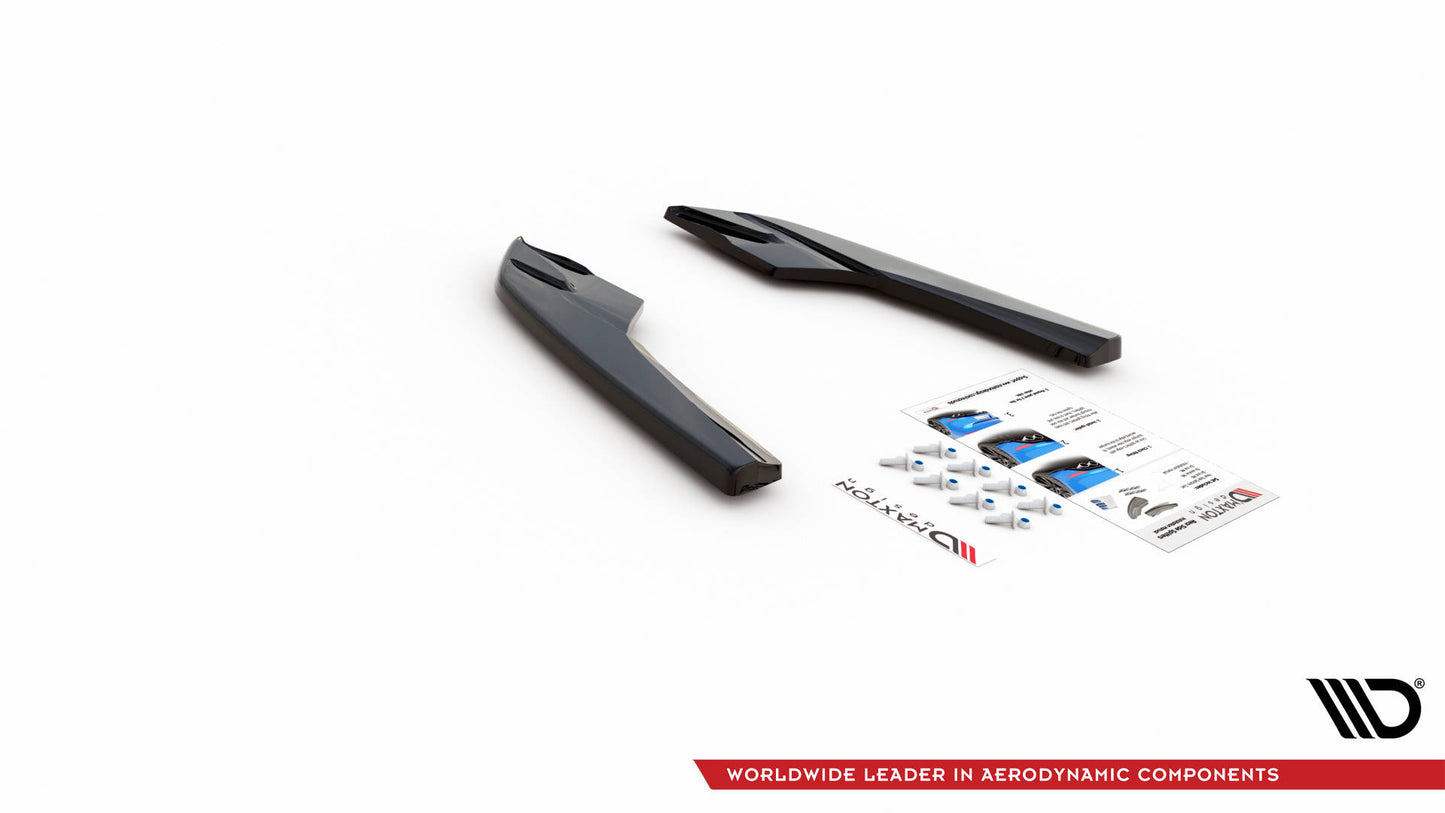 Heck Ansatz Flaps Diffusor für Audi S3 Limousine 8V Carbon Look