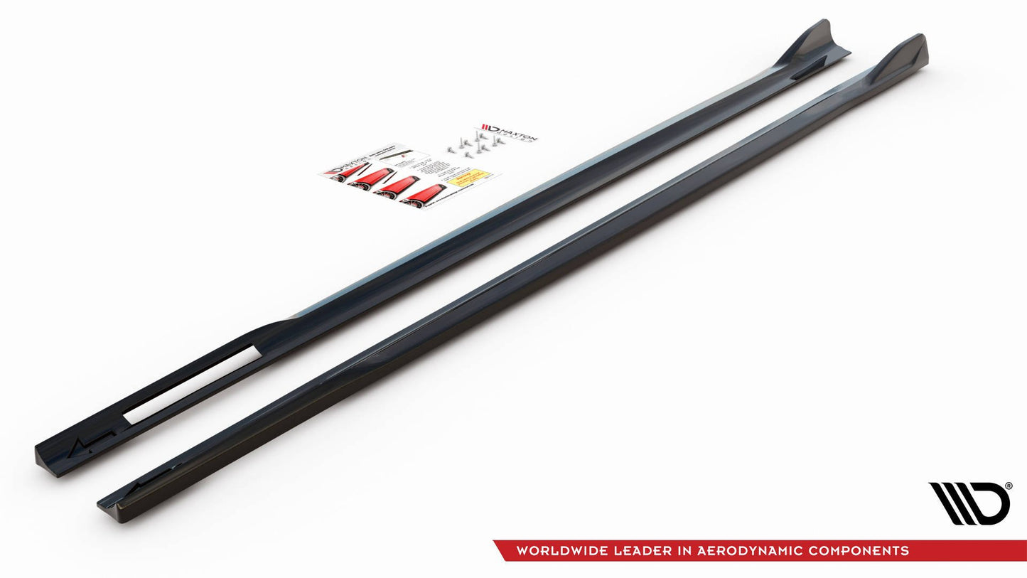 Seitenschweller Ansatz für V.2 für BMW 4er M-Paket G22 Carbon Look