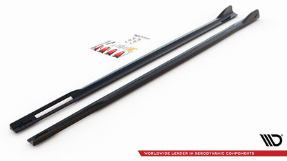 Seitenschweller Ansatz für V.2 für BMW 4er M-Paket G22 Carbon Look