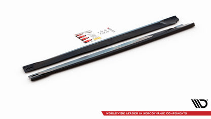 Seitenschweller Ansatz für V.1 für Nissan 370Z Nismo Facelift Carbon Look