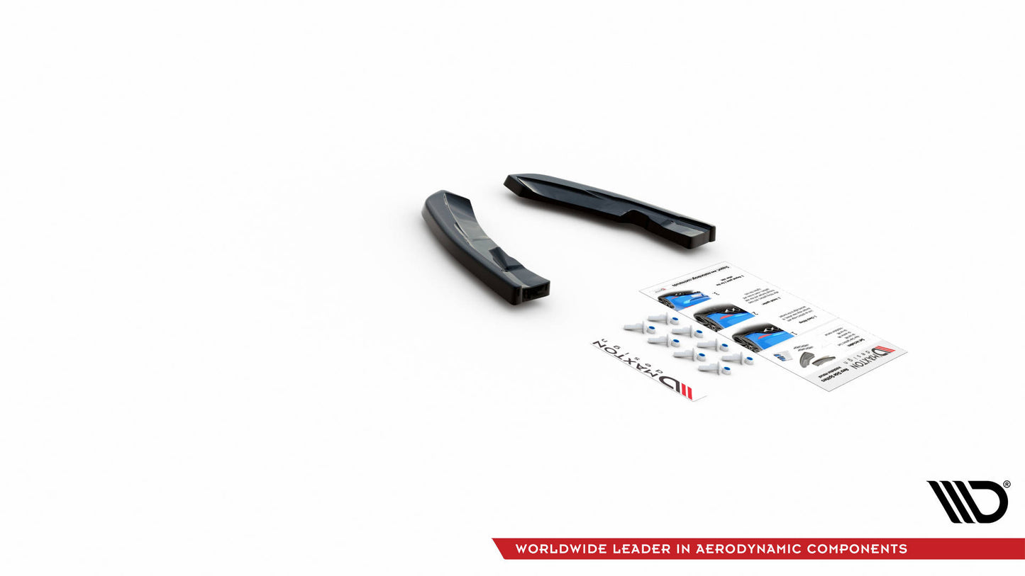Heck Ansatz Flaps Diffusor für Volkswagen Tiguan R Mk2 Facelift Carbon Look