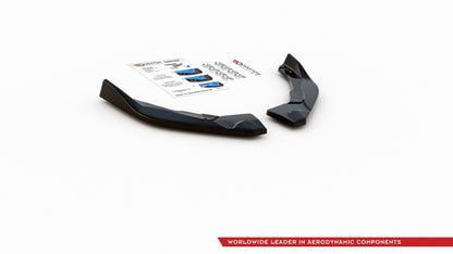 Heck Ansatz Flaps Diffusor für Toyota Corolla XII Hatchback schwarz Hochglanz