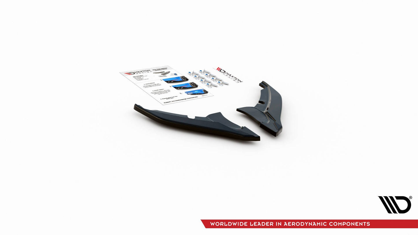 Heck Ansatz Flaps Diffusor für Peugeot 308 GT Mk2 Facelift Carbon Look