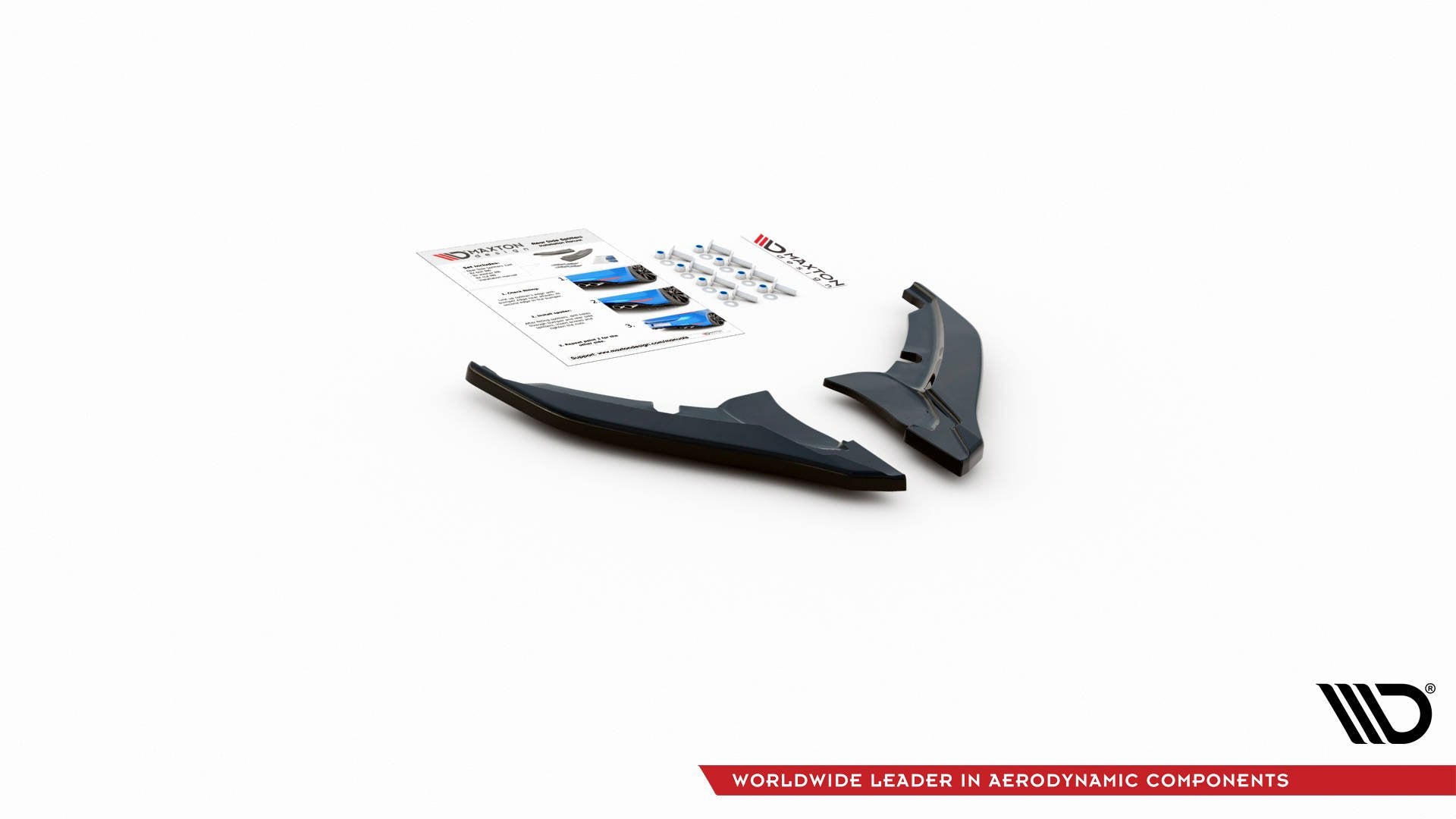 Heck Ansatz Flaps Diffusor für Peugeot 308 GT Mk2 Facelift Carbon Look