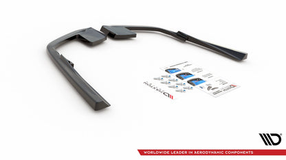 Heck Ansatz Flaps Diffusor für Volvo S60/V60 R-Design Mk3 schwarz matt