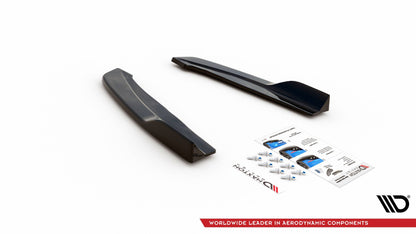 Heck Ansatz Flaps Diffusor V.2 für Ford Focus ST-Line Kombi Mk4 Carbon Look