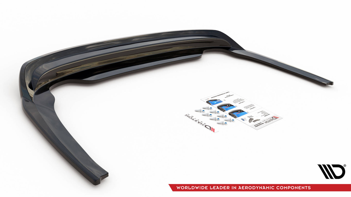Mittlerer Diffusor Heck Ansatz DTM Look für Skoda Octavia Mk4 schwarz Hochglanz