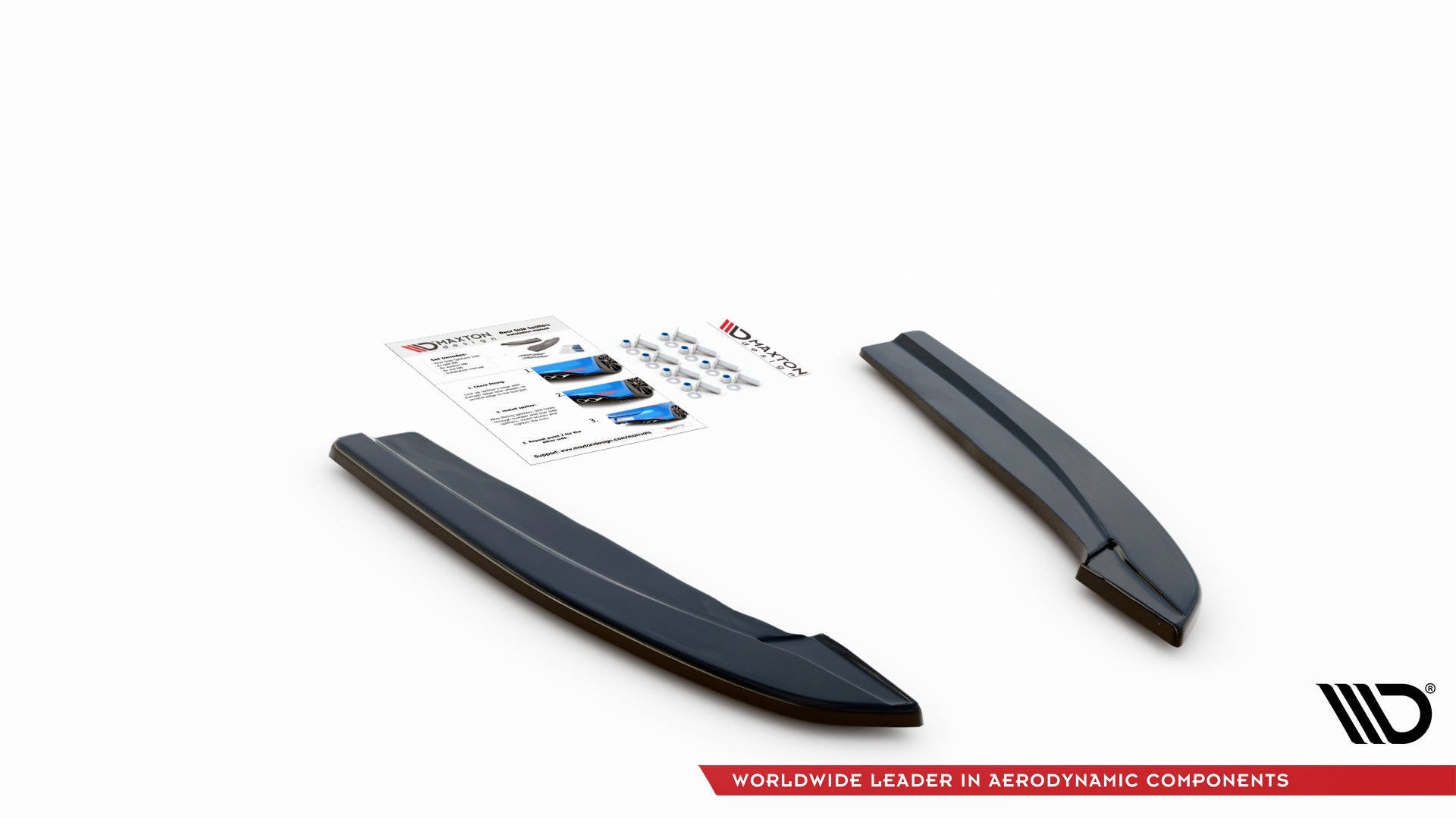 Heck Ansatz Flaps Diffusor V.3 für Ford Focus ST-Line Kombi Mk4 Carbon Look