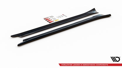 Seitenschweller Ansatz für Porsche 911 Carrera 991 schwarz matt