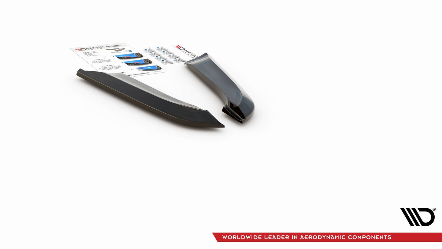 Heck Ansatz Flaps Diffusor V.2 für Audi RS4 Limousine B7 schwarz Hochglanz