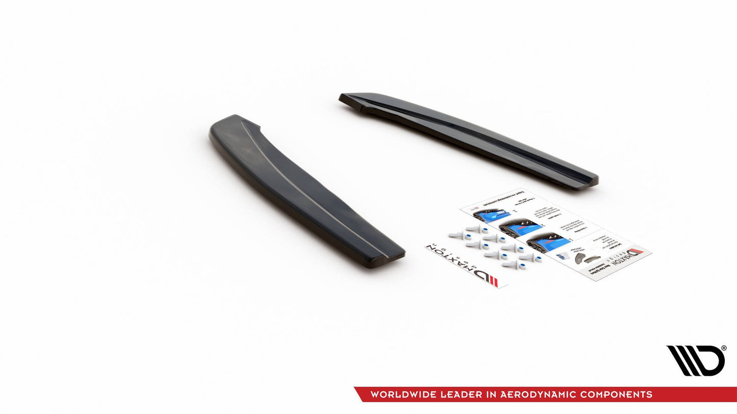 Heck Ansatz Flaps Diffusor V.1 für Ford Focus ST-Line Kombi Mk4 Carbon Look