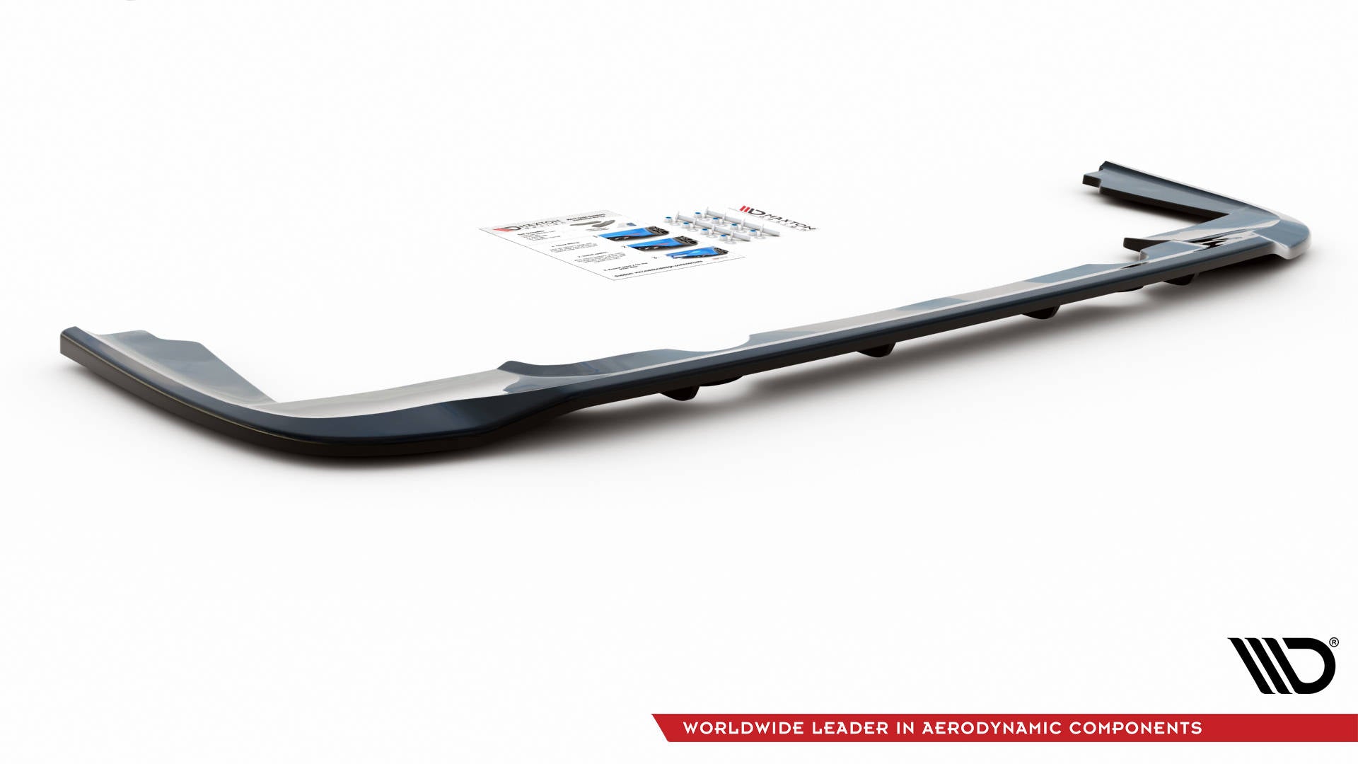 Mittlerer Diffusor Heck Ansatz DTM Look für Peugeot Partner Mk3 schwarz matt