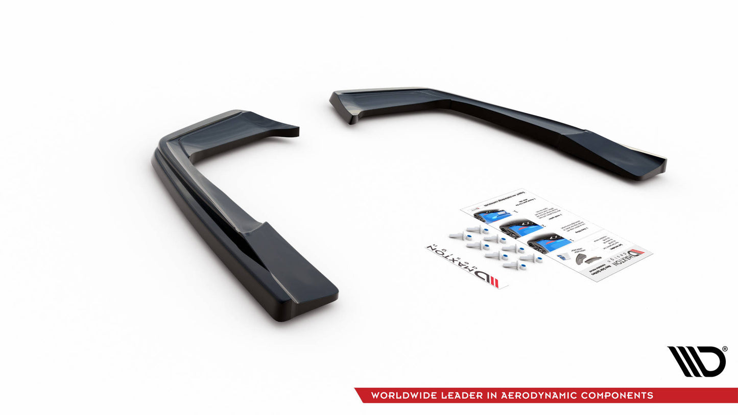 Heck Ansatz Flaps Diffusor für Mercedes-AMG C 63 AMG Coupe C205 Facelift schwarz matt