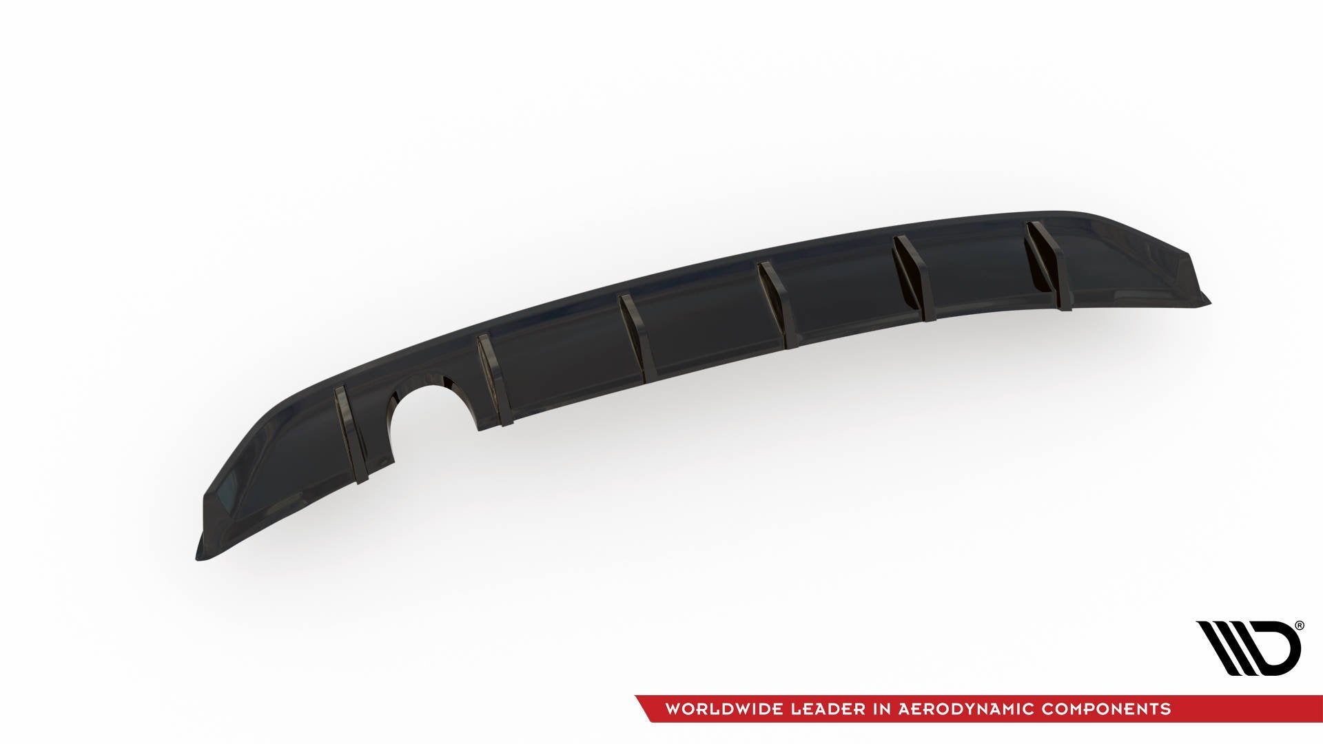 Diffusor Heck Ansatz für Volkswagen Up GTI schwarz matt