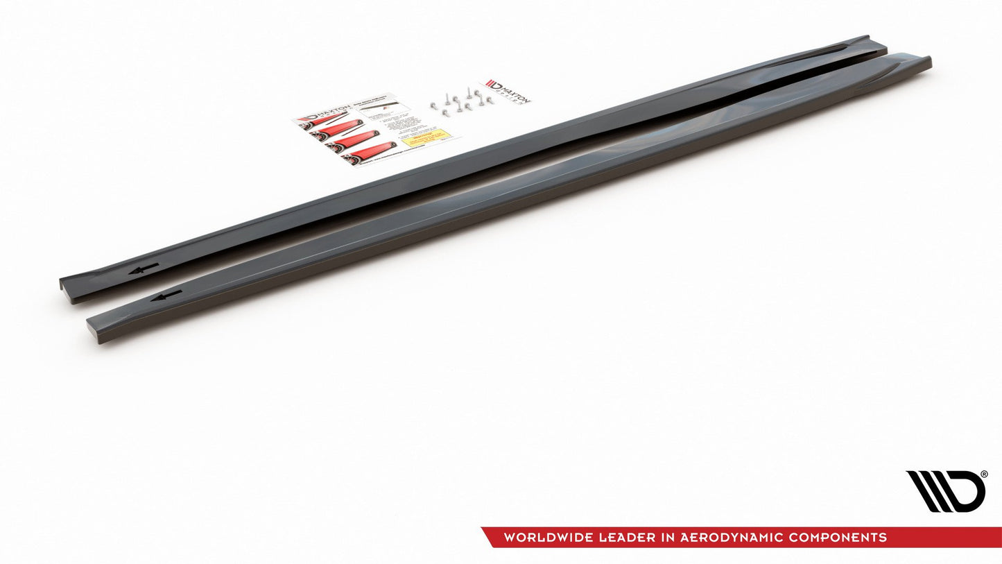 Seitenschweller Ansatz für Fiat 124 Spider Abarth schwarz matt