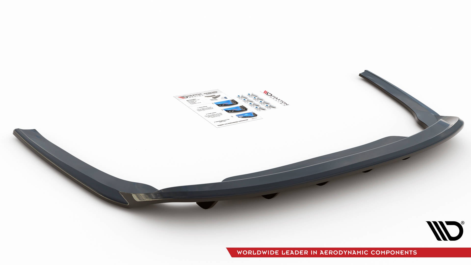 Mittlerer Diffusor Heck Ansatz DTM Look für Skoda Octavia Mk4 schwarz Hochglanz