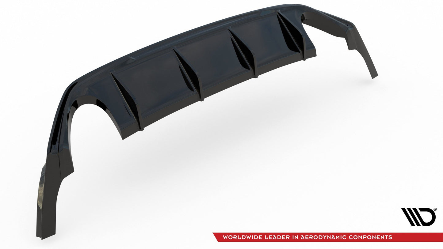 Diffusor Heck Ansatz V.3 für Ford Focus ST Mk4  schwarz Hochglanz