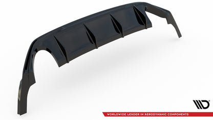 Diffusor Heck Ansatz V.3 für Ford Focus ST Mk4  schwarz Hochglanz