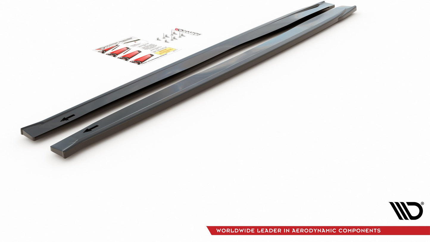 Seitenschweller Ansatz für Fiat 124 Spider Abarth schwarz matt