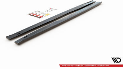 Seitenschweller Ansatz für Fiat 124 Spider Abarth schwarz matt