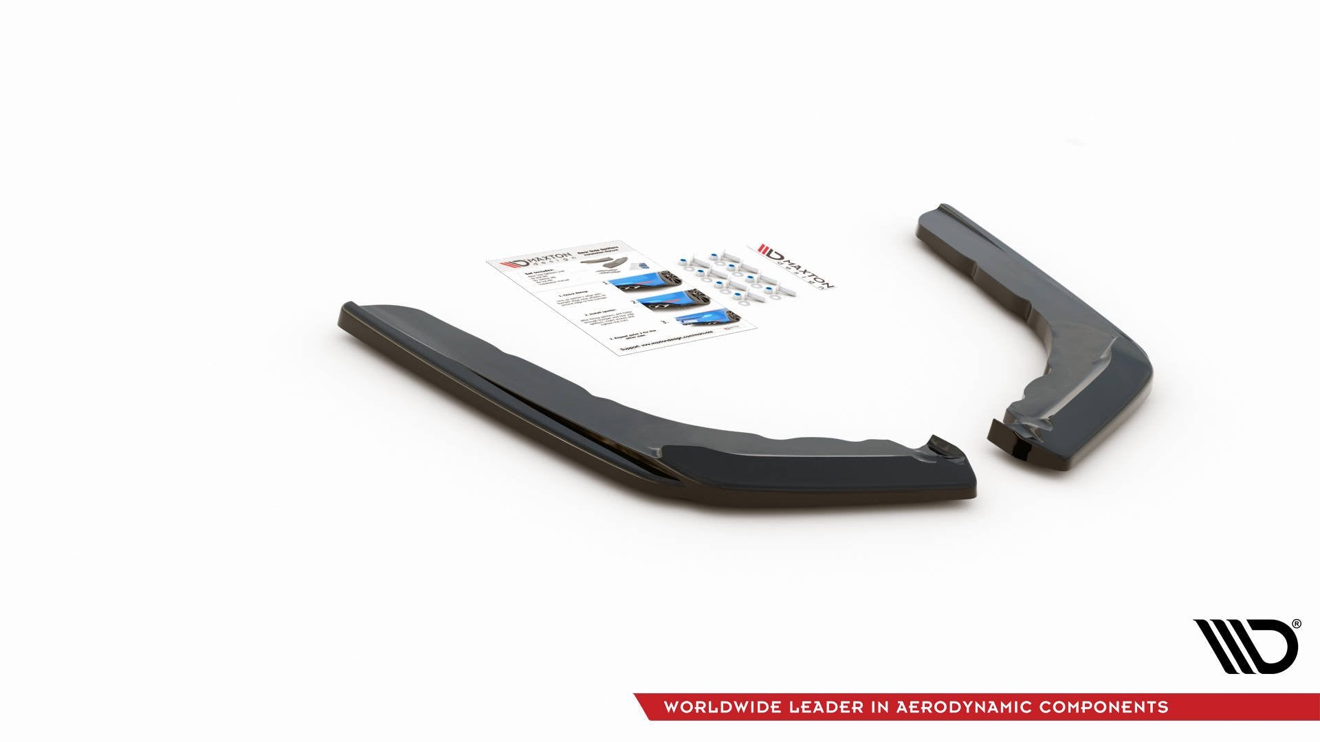 Heck Ansatz Flaps Diffusor V.1 für BMW M4 F82 schwarz Hochglanz
