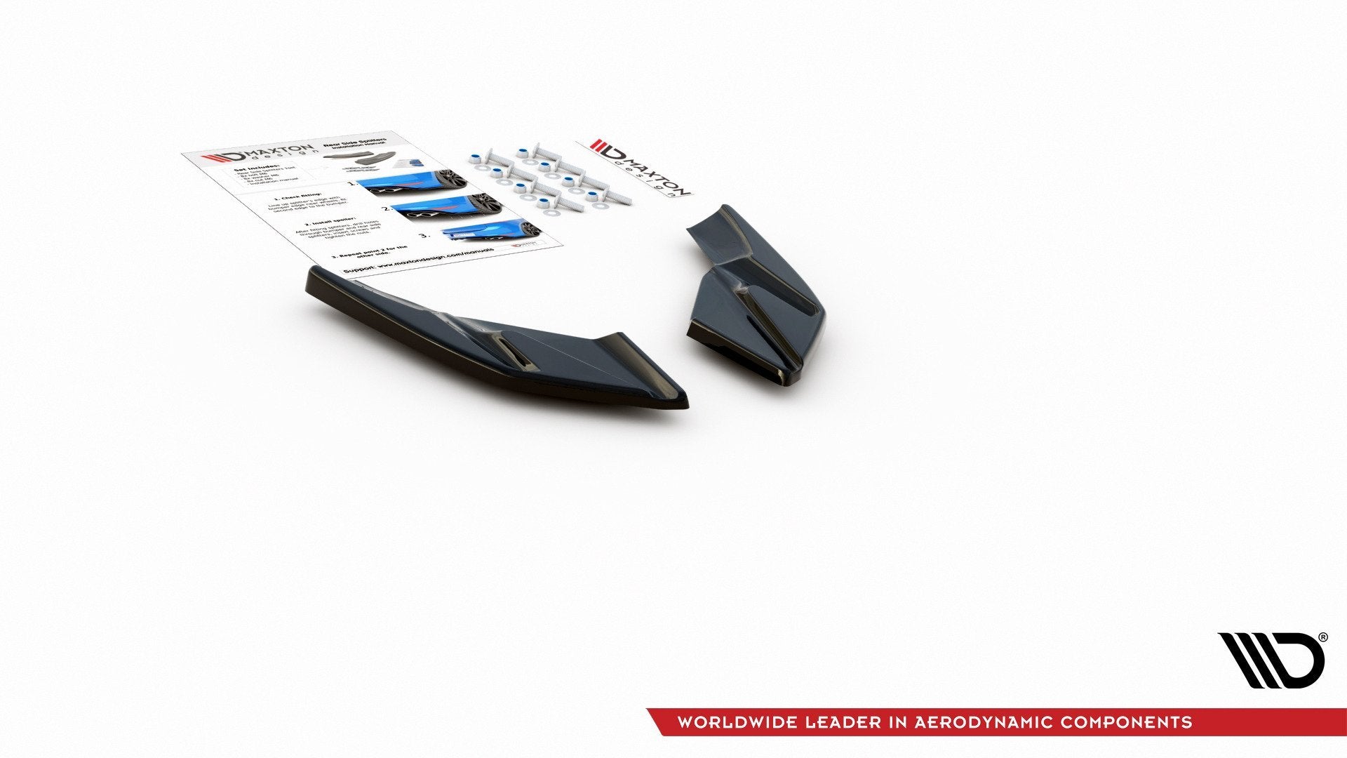 Heck Ansatz Flaps Diffusor für VW Golf 8  schwarz Hochglanz