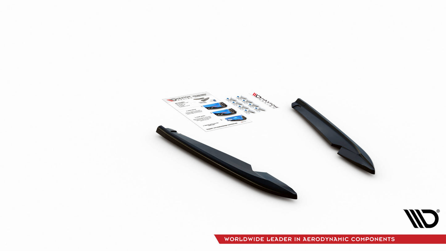 Heck Ansatz Flaps Diffusor V.2 für Seat Leon FR Sportstourer Mk3 schwarz matt