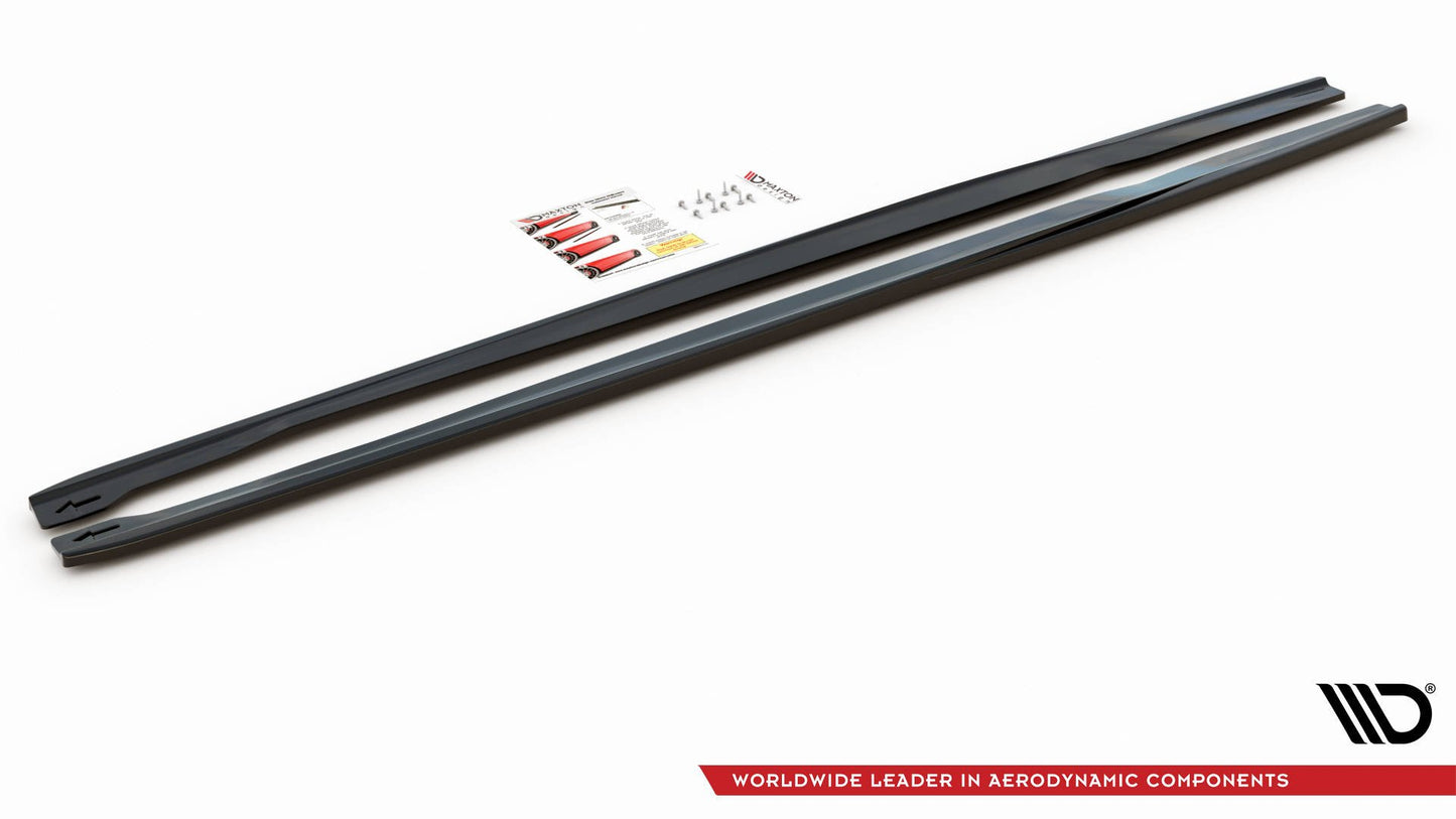 Seitenschweller Ansatz für V.2 für Audi RS6 C7 schwarz matt