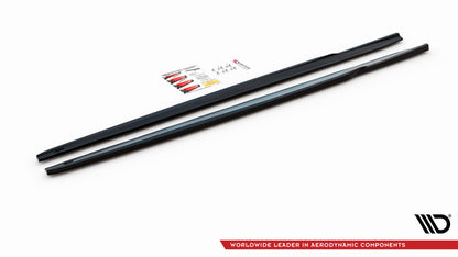 Seitenschweller Ansatz für V.1 für BMW 2 Gran Coupe M-Paket / M235i F44 schwarz Hochglanz
