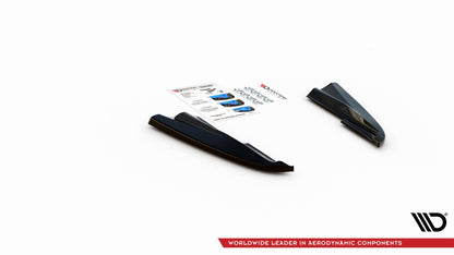 Heck Ansatz Flaps Diffusor für Volvo S60 R-Design Mk2 schwarz matt
