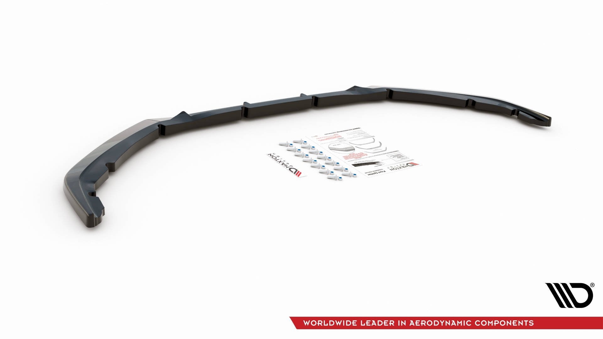 Front Ansatz V.1 für Peugeot 208 Mk2 schwarz Hochglanz