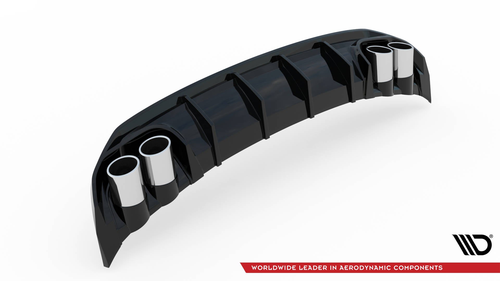 Diffusor Heck Ansatz für + Endschalldampfer Sportauspuff Attrappe Audi A3 S-Line Sportback 8Y