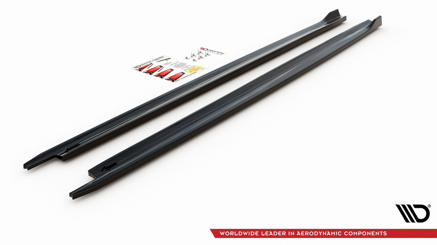 Seitenschweller Ansatz für V.1 für Skoda Octavia Mk4  schwarz matt