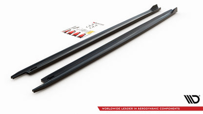 Seitenschweller Ansatz für V.1 für Skoda Octavia Mk4  schwarz Hochglanz