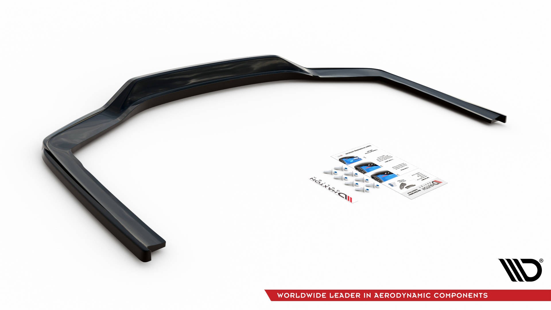 Mittlerer Diffusor Heck Ansatz DTM Look für BMW 7 M-Paket G11 Facelift schwarz Hochglanz