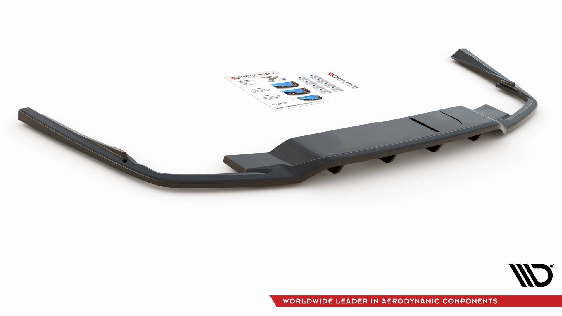 Mittlerer Diffusor Heck Ansatz DTM Look für Volvo S60/V60 R-Design Mk3 Carbon Look