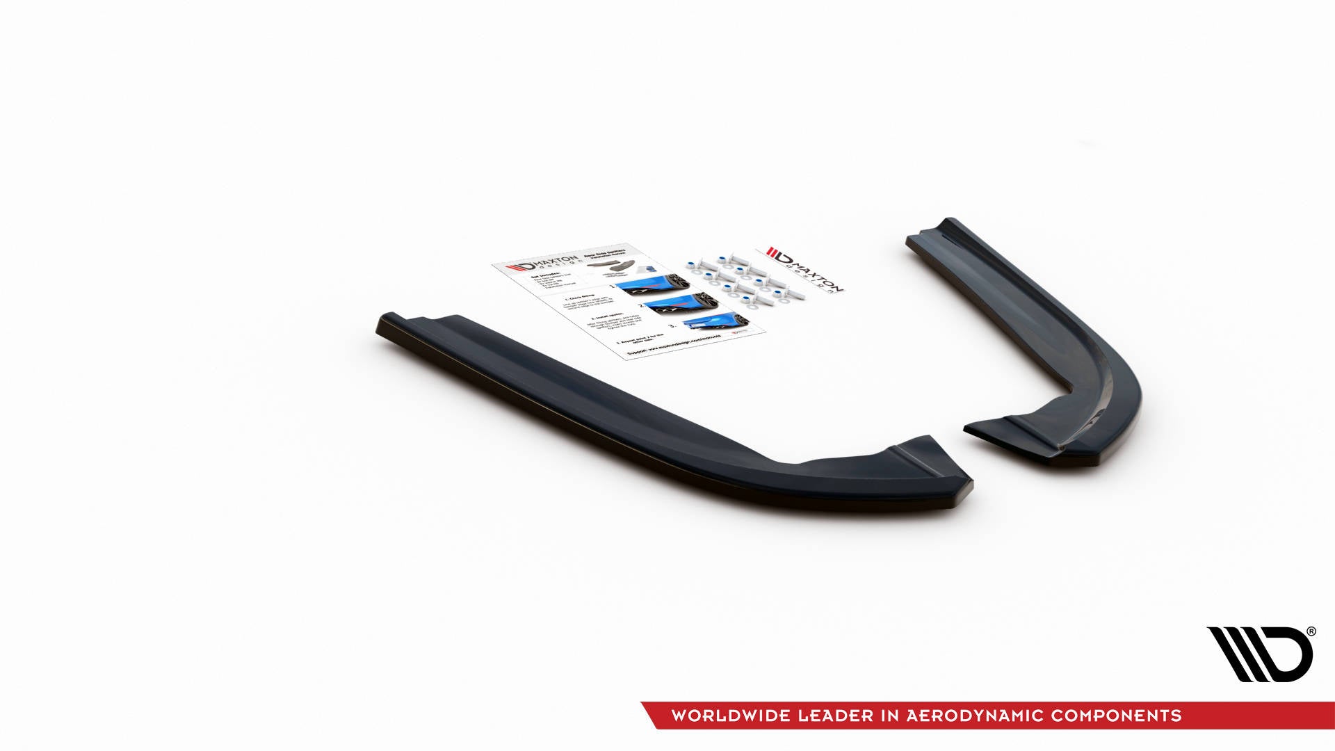 Heck Ansatz Flaps Diffusor V.2 für Ford Mondeo ST-Line Mk5 Facelift schwarz Hochglanz