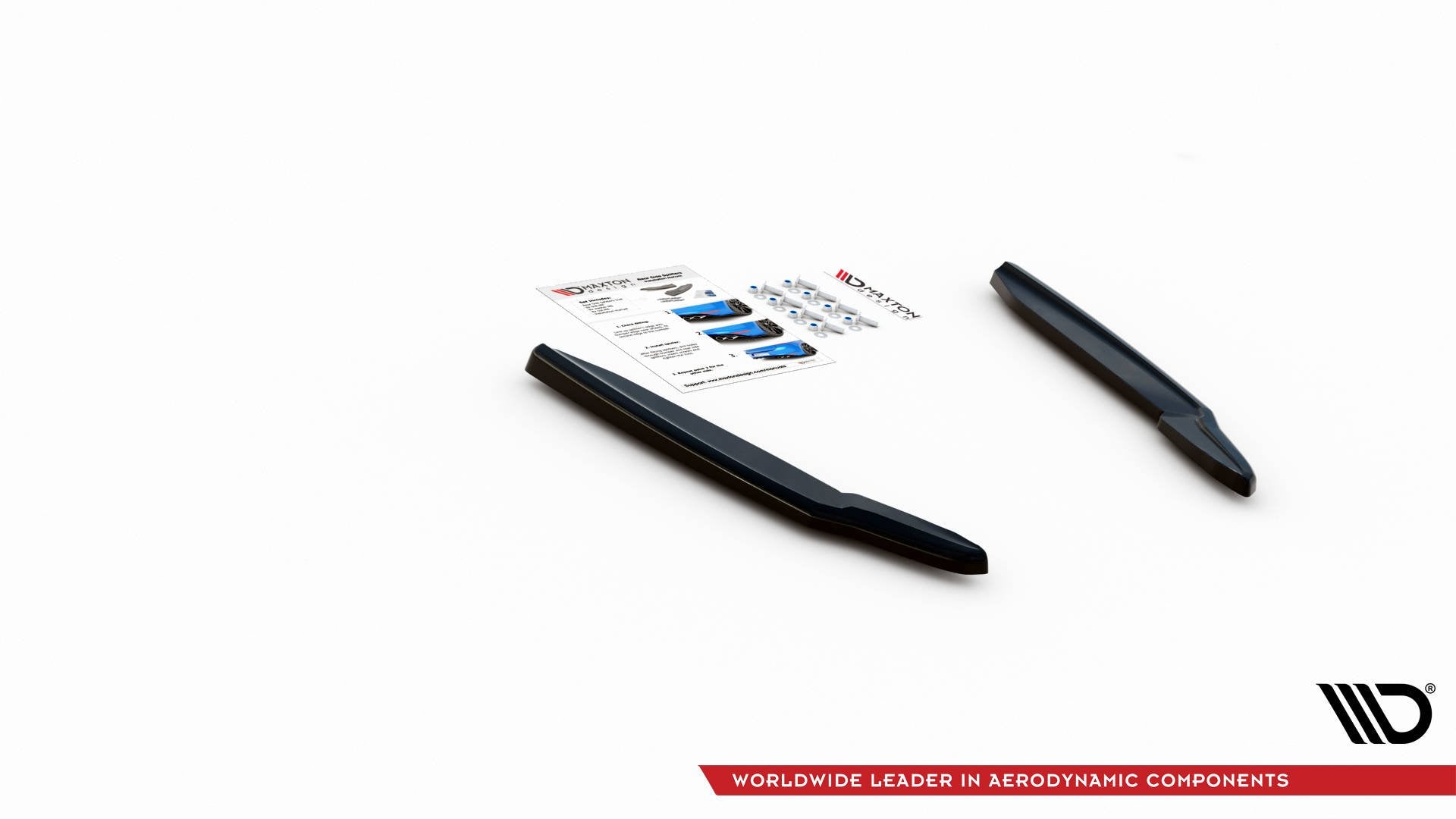 Heck Ansatz Flaps Diffusor für BMW 6er GT G32 M-Paket schwarz Hochglanz