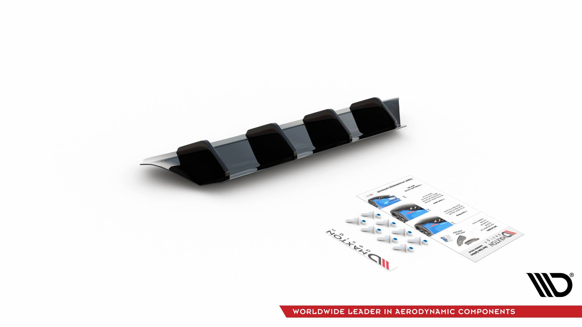 Diffusor Heck Ansatz für Volkswagen Passat B8 Facelift Carbon Look