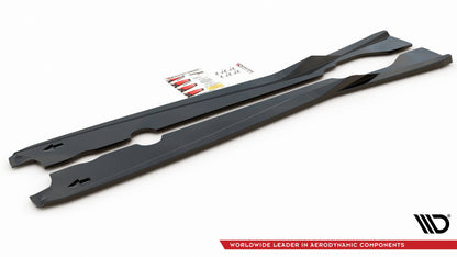 Seitenschweller Ansatz für Chevrolet Corvette C8 schwarz Hochglanz