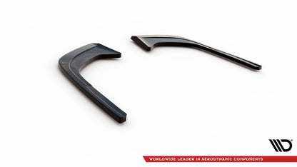 Heck Ansatz Flaps Diffusor für Audi A4 B9 Facelift schwarz Hochglanz
